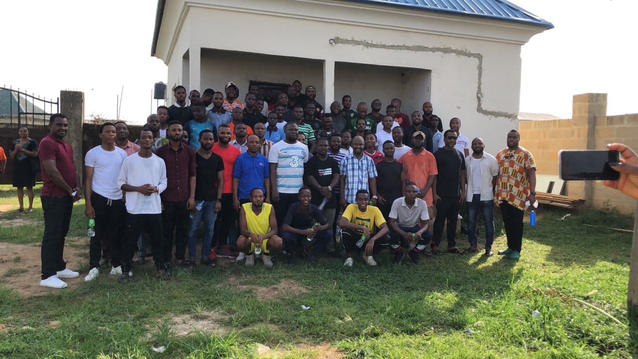 Authentic Men in worship and fellowship together at Dominion City Church Uyo