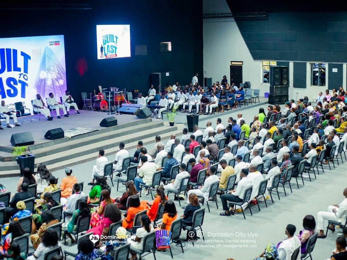 Authentic Men in worship and fellowship together at Dominion City Church Uyo