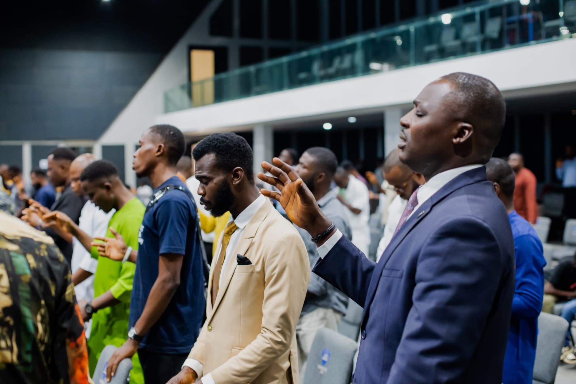 Brothers in fellowship at the Men's Convention